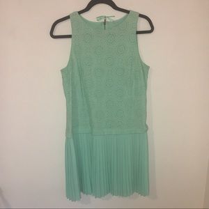 LOFT mint green eyelet dress